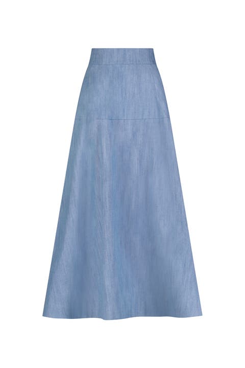 Denim A-Line Skirt