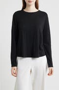 Eileen Fisher Long Sleeve Organic Linen T-Shirt