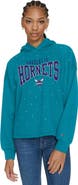 TOMMY JEANS Women's Tommy Jeans Teal Charlotte Hornets Stella Cropped Pullover Hoodie
