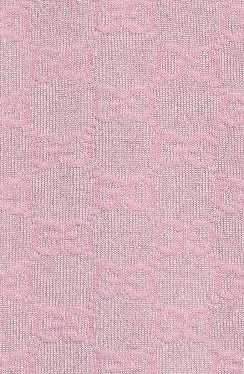 Gucci Metallic Logo Wool Blend Polo Dress, Alternate, color, 