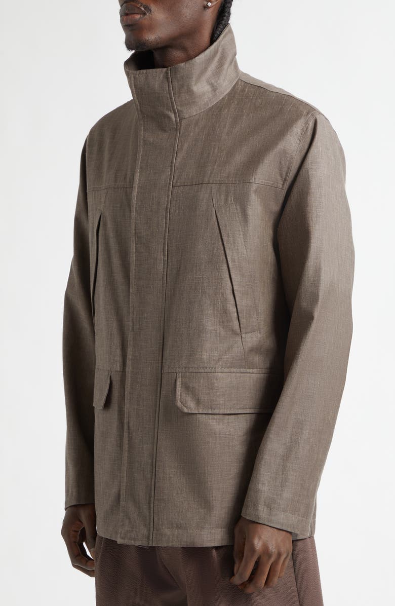 Herno Storm System Long Jacket, Alternate, color, Taupe