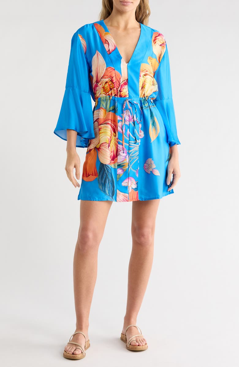 Maaji Tropical Cover-Up Caftan, Main, color, Blue