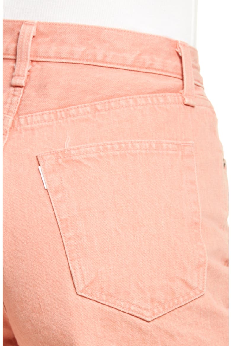 High Waist Denim Shorts, Alternate, color, PINK STONE
