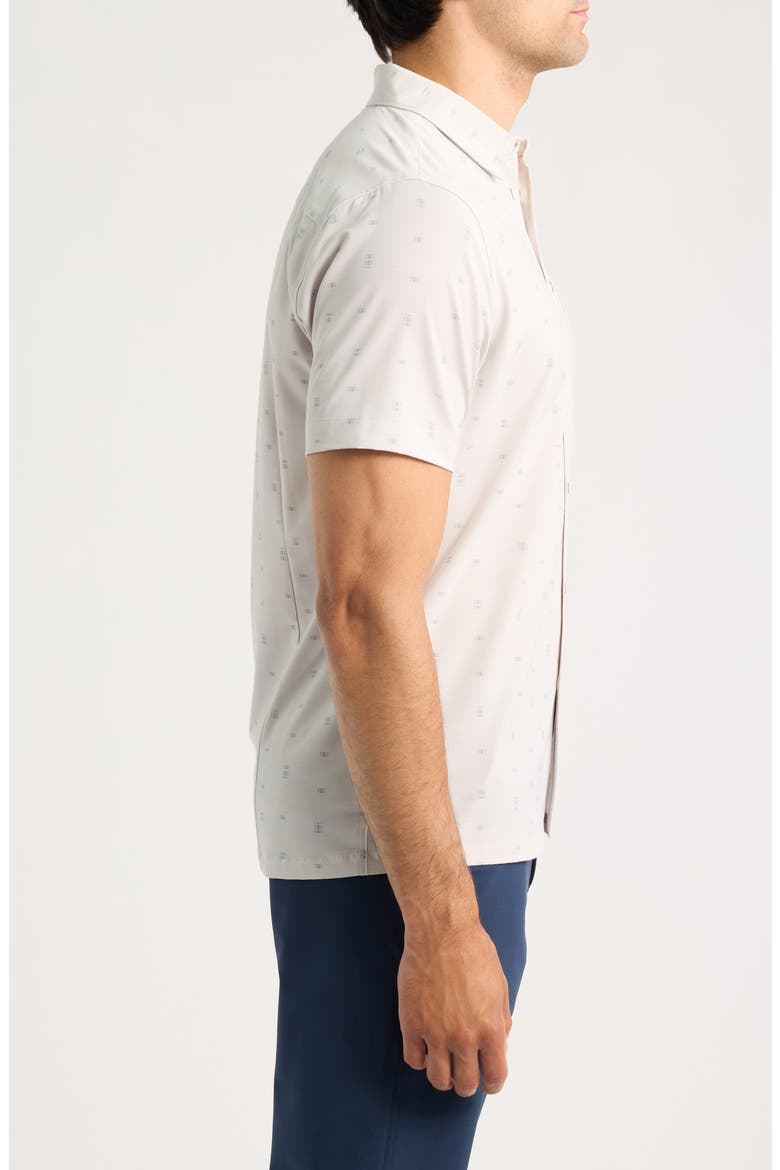 Short Sleeve Bridge Button-Up Shirt, Alternate, color, SALT STONE
