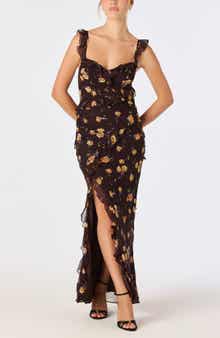Aleah Floral Ruffle Maxidress