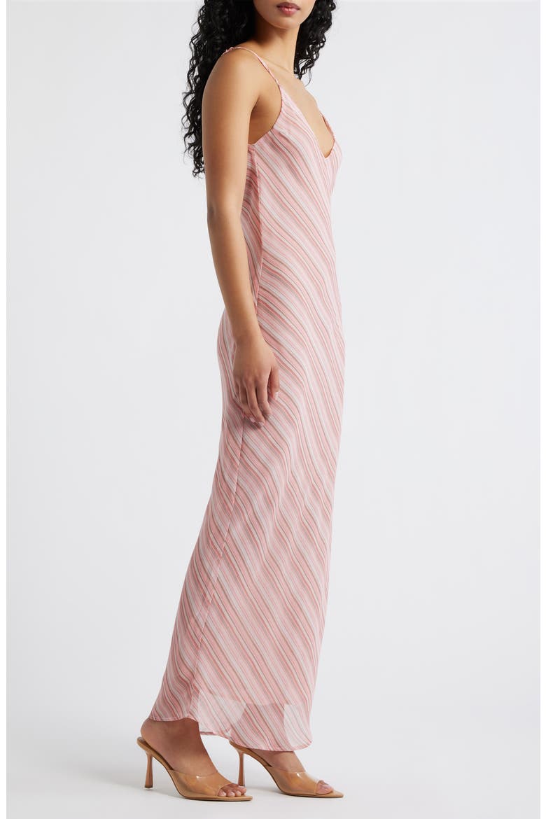 The Jordan Stripe Maxi Slipdress, Alternate, color, PINK STRIPE