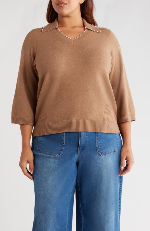 Collar Sweater (Plus)