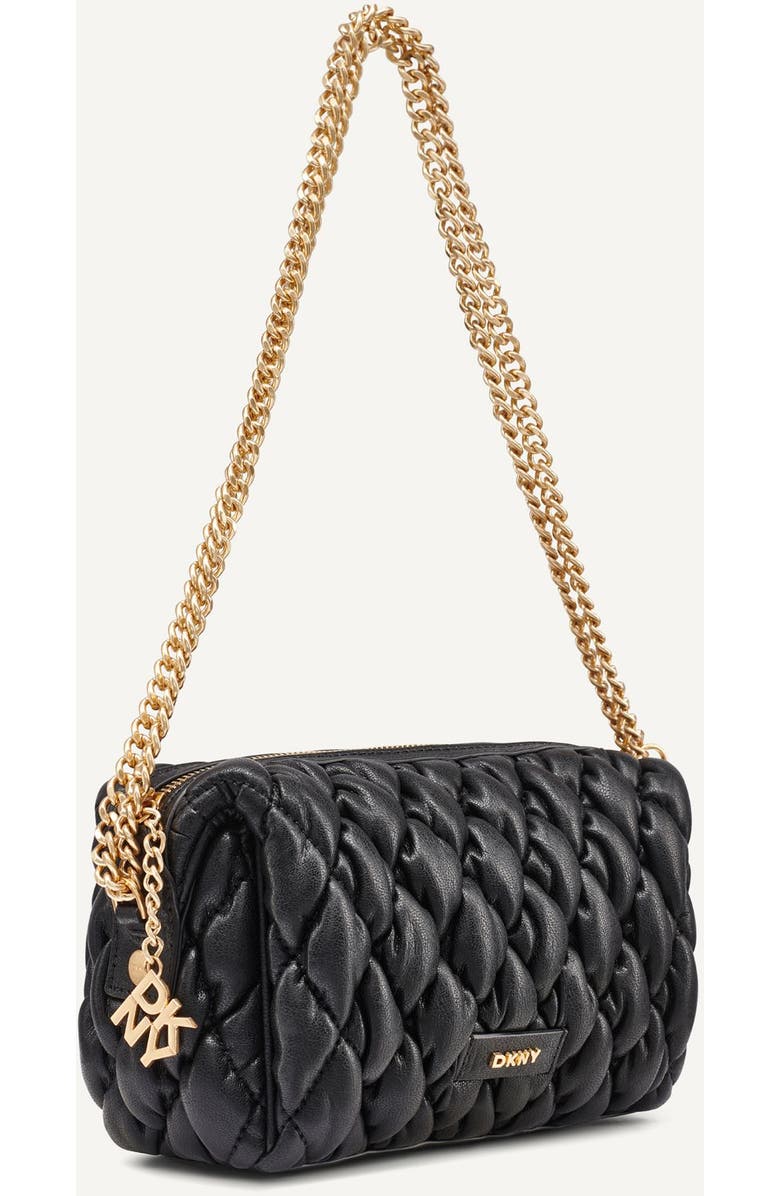 DKNY Raya Small Shoulder Bag, Alternate, color, Black/Gold