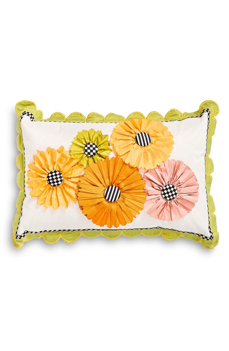 MACKENZIE CHILDS Spring Bouquet Lumbar Accent Pillow, Main, color, White