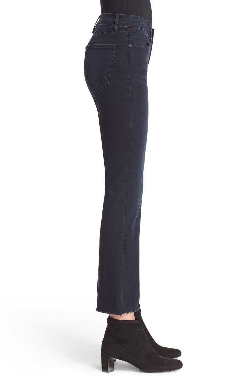 FRAME 'Le High Flare' Raw Edge High Rise Crop Jeans, Alternate, color,