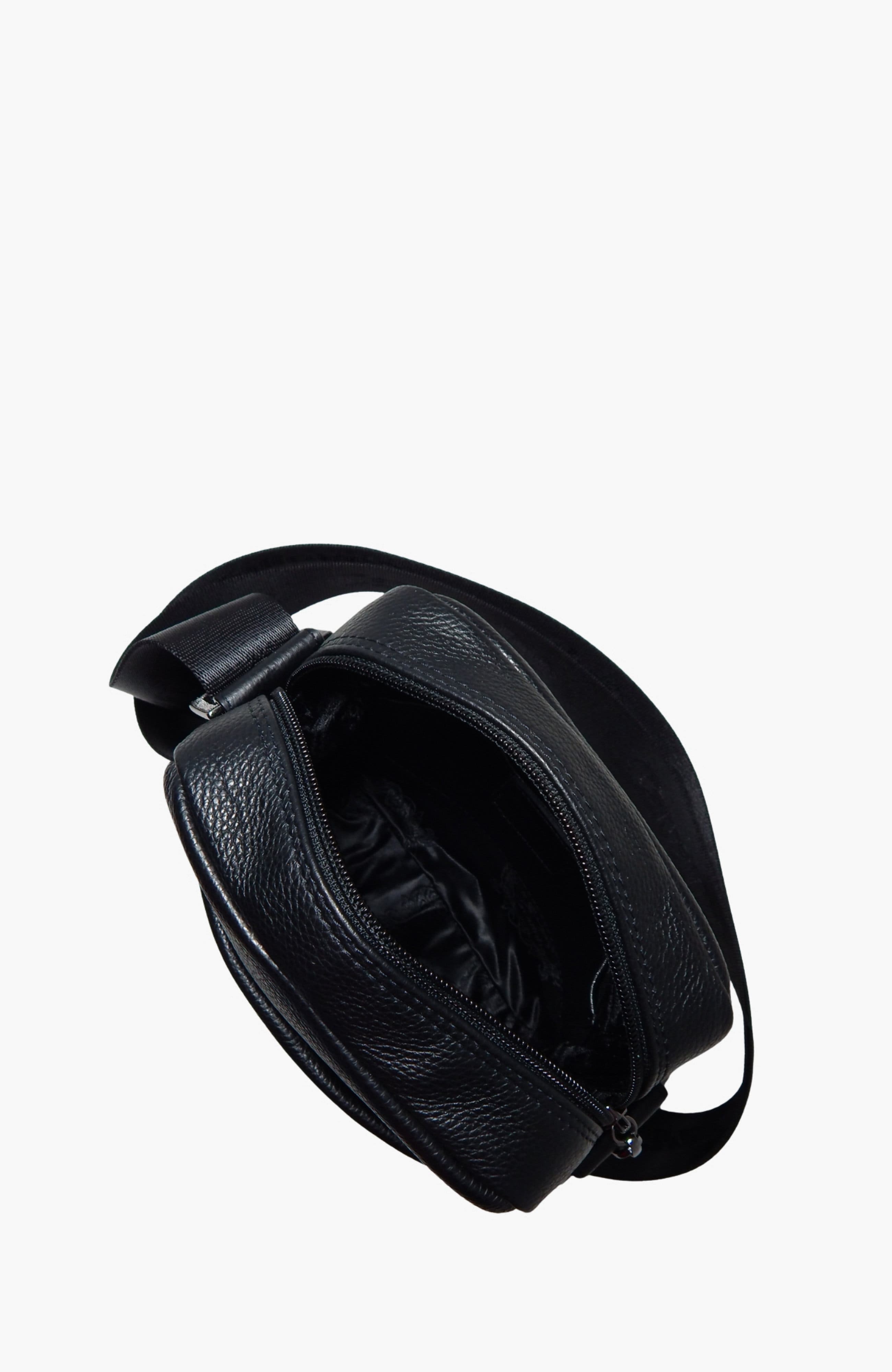 El Cavaleiro 225 Leather Traveler Crossbody Bag, Alternate, color, Black