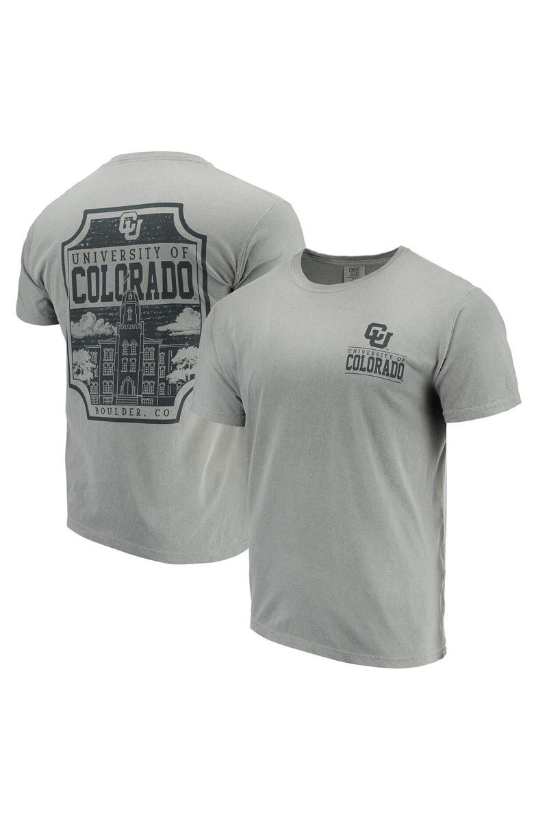 IMAGE ONE Men's Gray Colorado Buffaloes Comfort Colors Campus Icon T-Shirt, Alternate, color, Gray