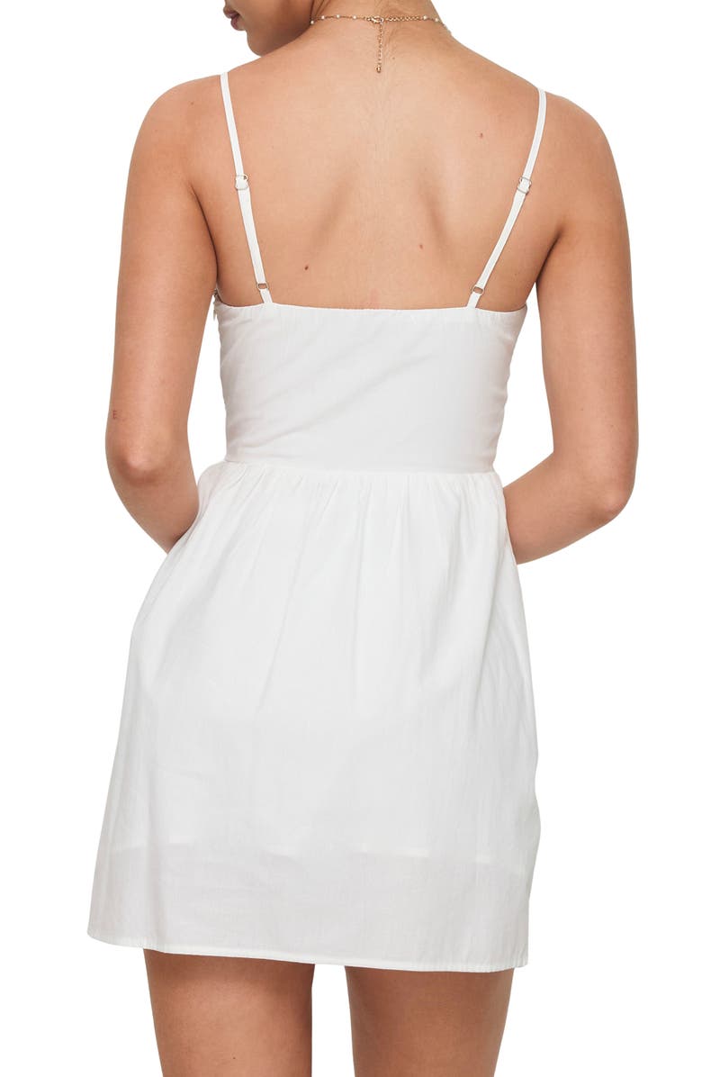 Princess Polly Lyonne Cotton Minidress, Alternate, color, White