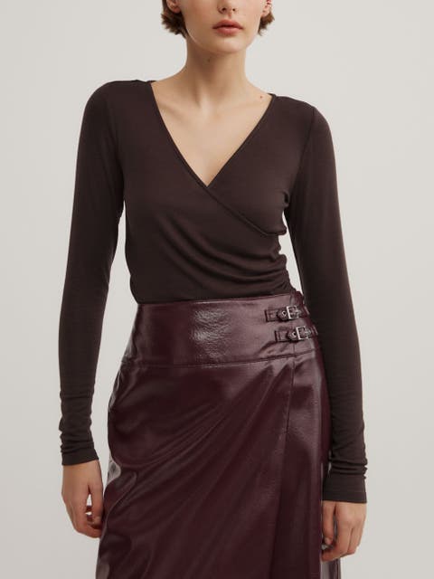 Wrap Jersey Top