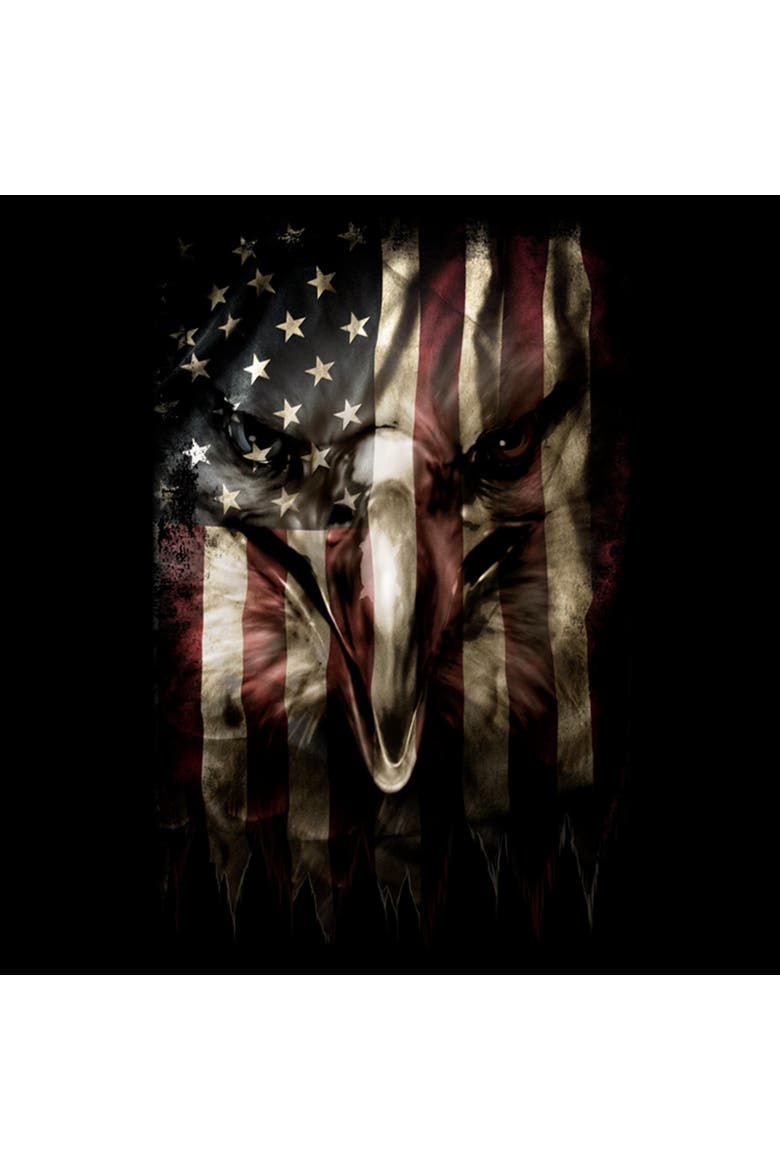 Men's Lost Gods American Flag Eagle  Graphic T-Shirt, Alternate, color, Black