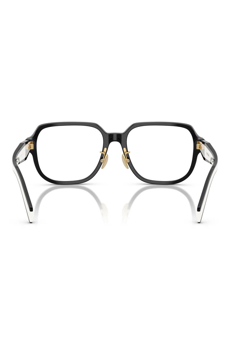 56mm Pillow Optical Glasses, Alternate, color, BLACK