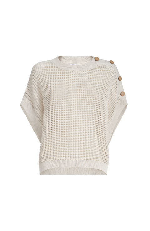 Cotton net sweater