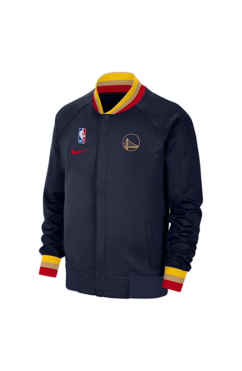 Nike Men's Nike Navy Golden State Warriors 2024/25 City Edition Authentic Showtime Performance Full-Zip Jacket, Alternate, color, 