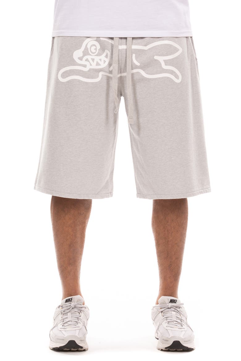 Cup Terry Drawstring Shorts, Main, color, HEATHER GREY