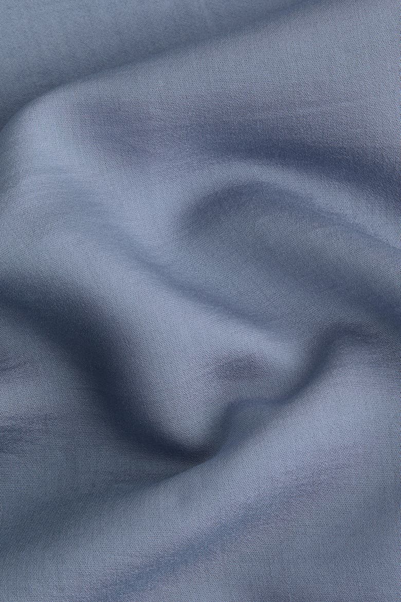 Lace-trimmed Triangle Scarf, Alternate, color, Dusty blue