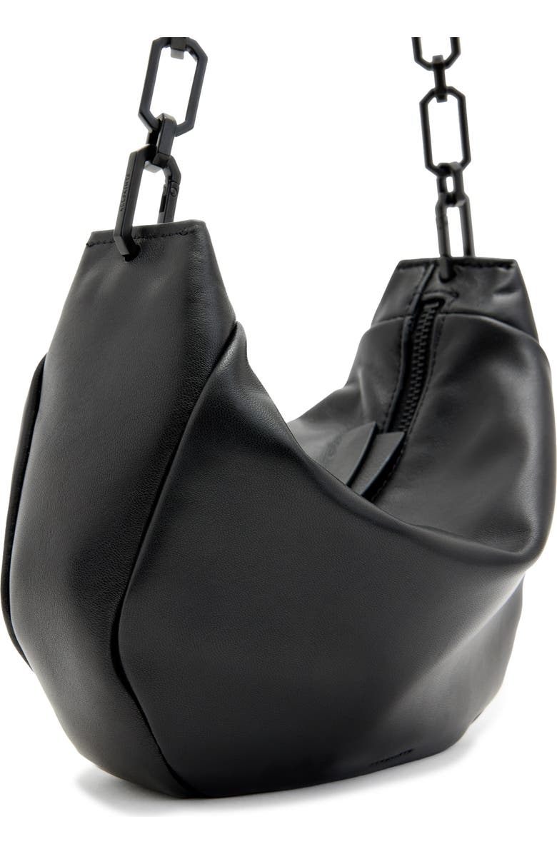 AllSaints Mini Madea Chain Leather Hobo Bag, Alternate, color,