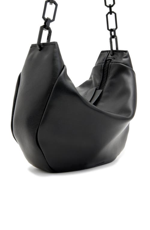 Allsaints Mini Madea Chain Handle Leather Shoulder Bag In Black