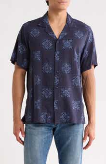 Floral Checkerboard Camp Shirt