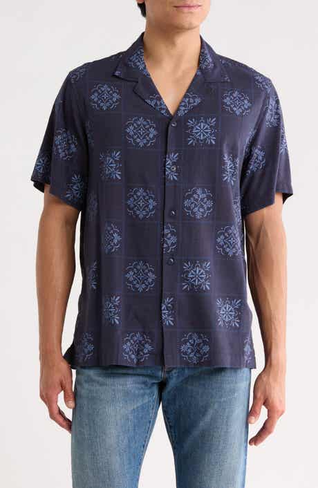 Floral Checkerboard Camp Shirt