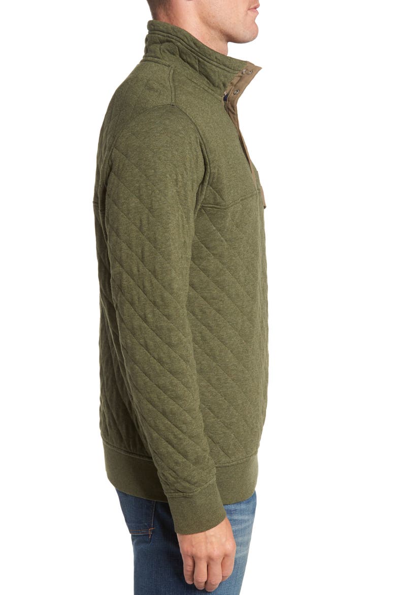Snap-T® Quilted Fleece Pullover, Alternate, color, INDUSTRIAL GREEN