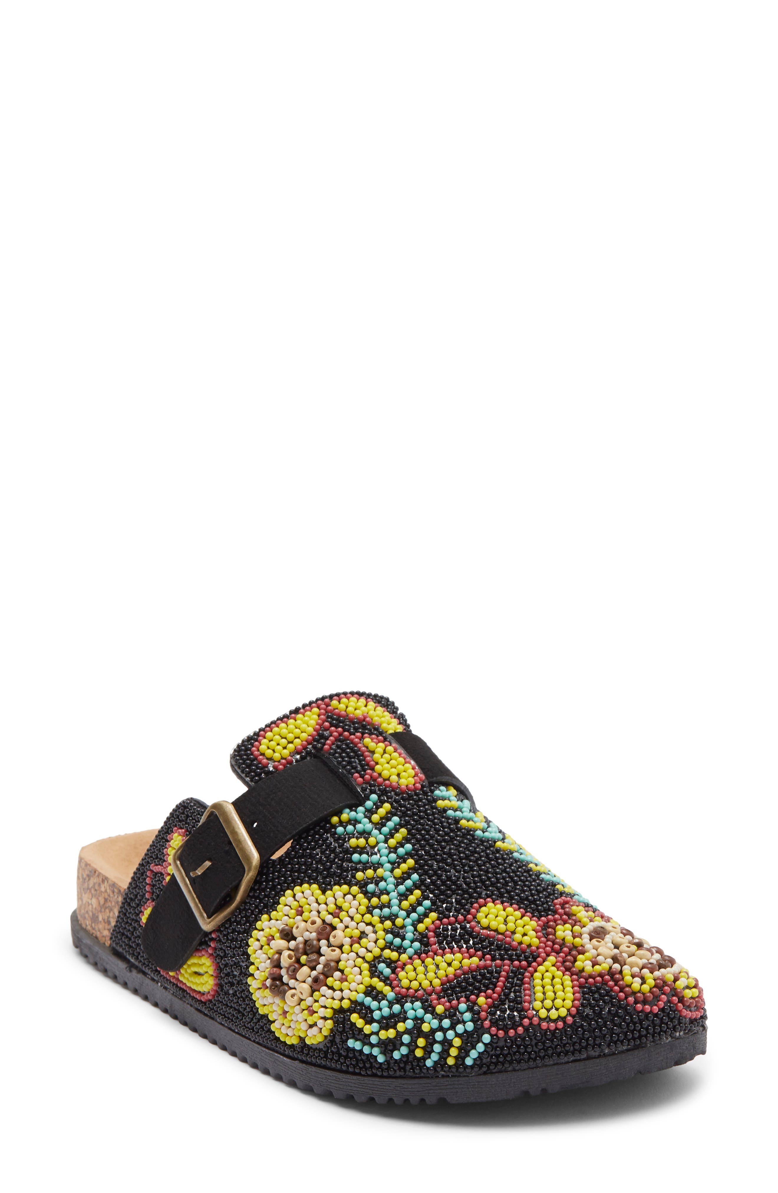 WILD DIVA LOUNGE Matcha Embroidered Mule, Main, color, 
