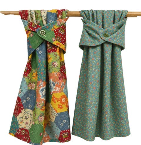 County Fair Button Tea Towels, Set of 2