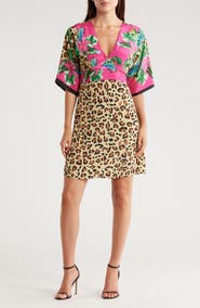 La Fiorentina V-Neck Three-Quarter Sleeve Dress