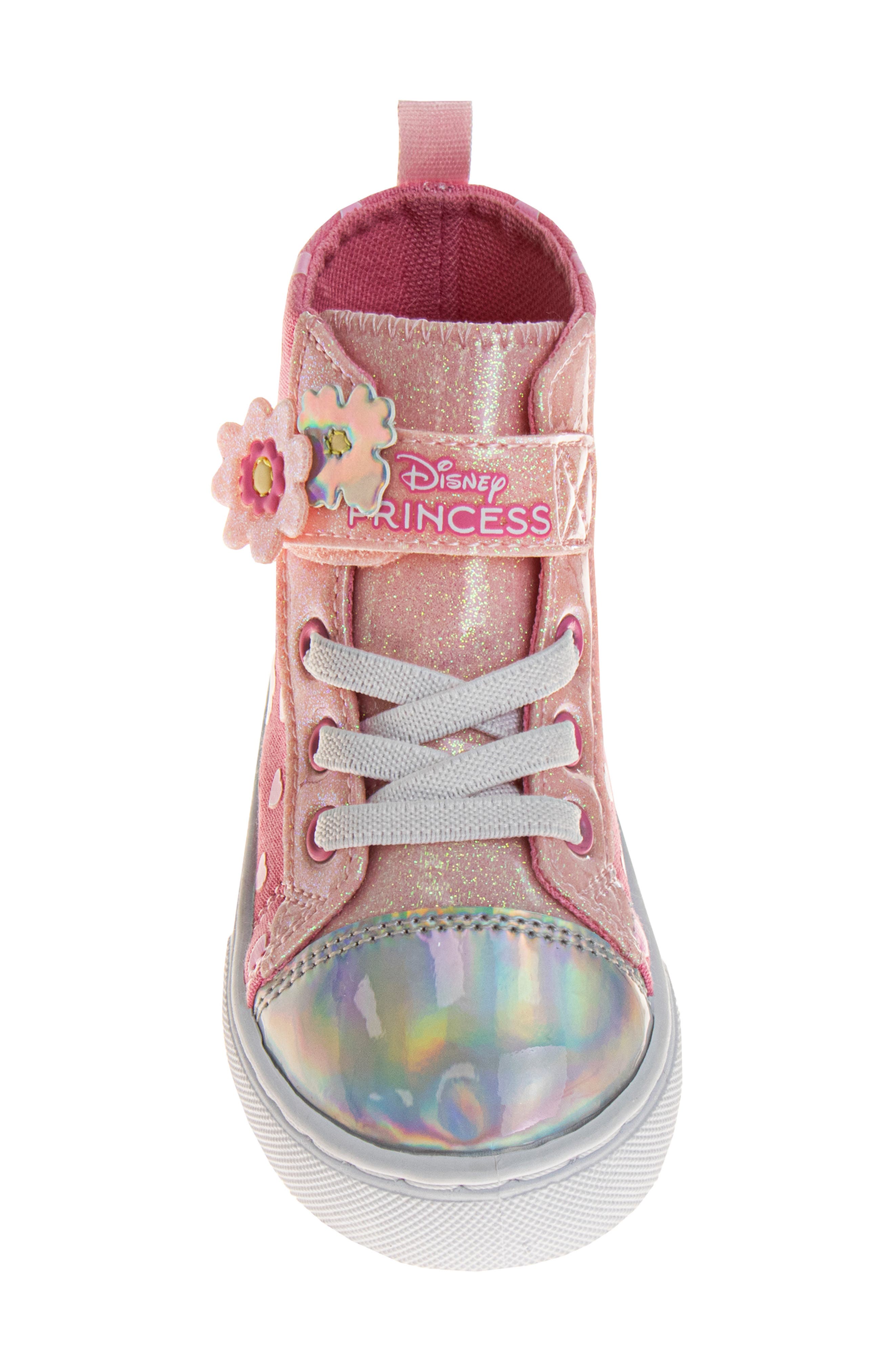 JOSMO Kids' Disney Princess High Top Sneaker, Alternate, color, Pink