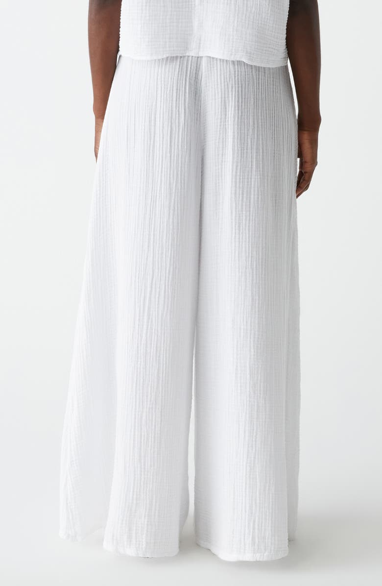 Michael Stars Simba Smocked Waist Wide Leg Pants, Alternate, color, White