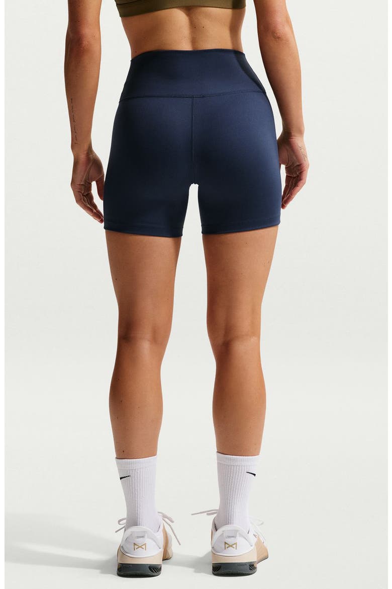 One Elemental Dri-FIT High Waist Bike Shorts, Alternate, color, 413 MNNAVY/WHITE