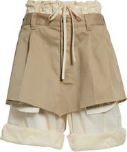 Maison Margiela Layered Cuffed Hem Shorts