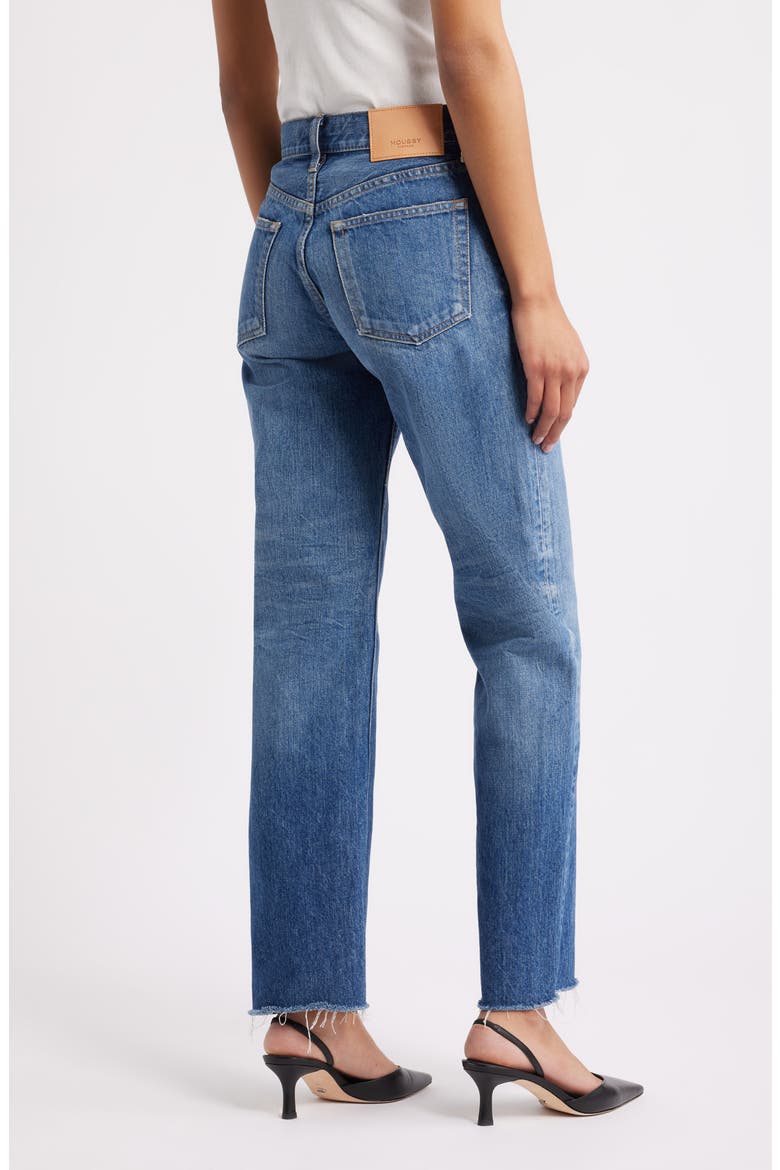 Needham Raw Hem Straight Leg Jeans, Alternate, color, BLUE