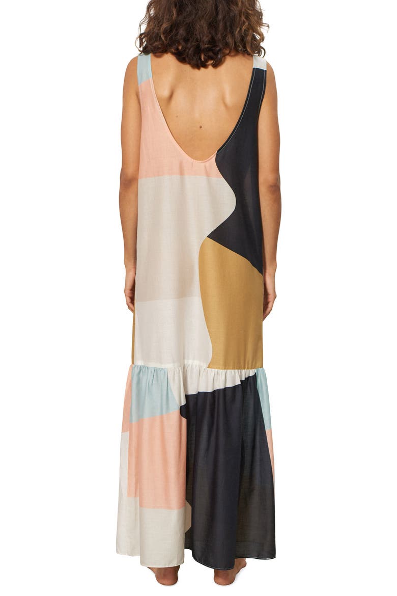 Valentina Cover-Up Dress, Alternate, color, PEACH MULTI
