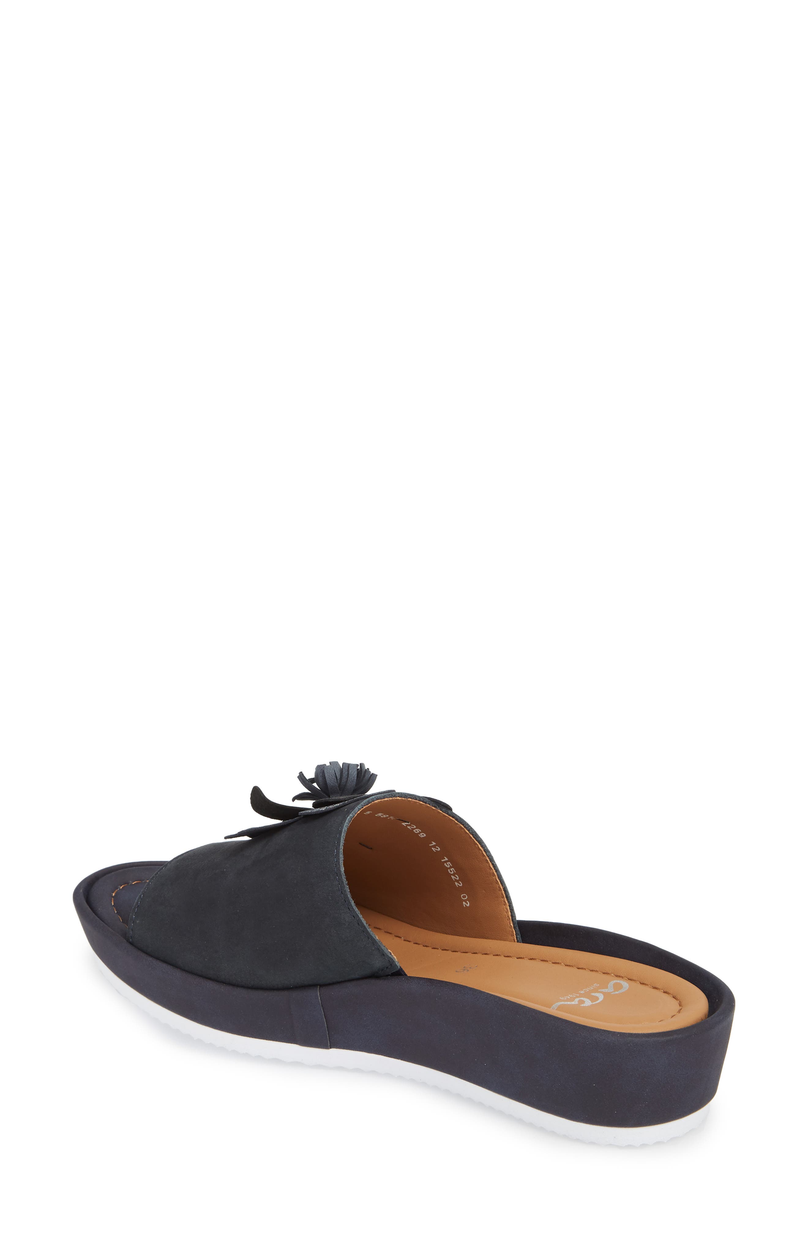 Thea Wedge Slide Sandal, Alternate, color, BLUE NUBUCK
