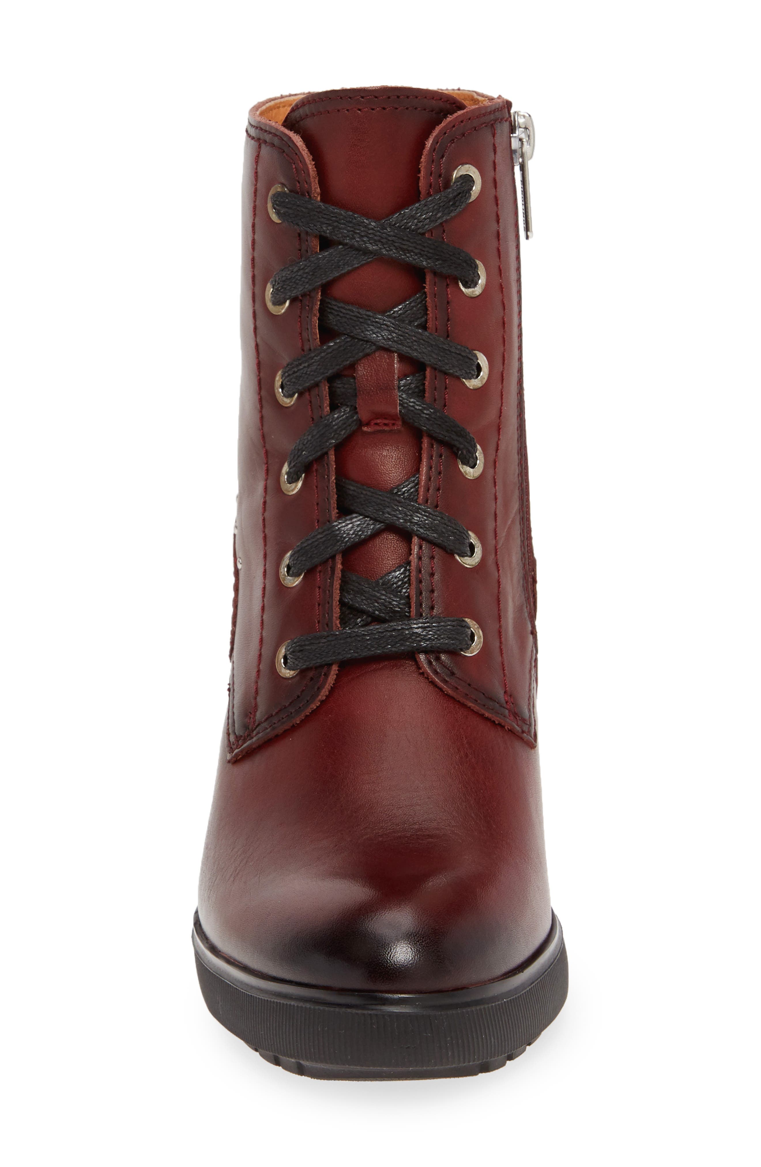Sagunto Block Heel Combat Boot, Alternate, color, BURGUNDY LEATHER