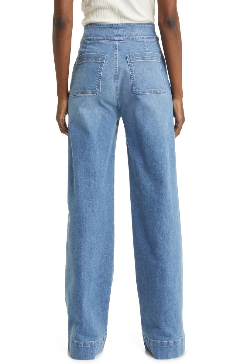 FRAME Le Hardy Patch Pocket High Waist Wide Leg Jeans, Alternate, color, 