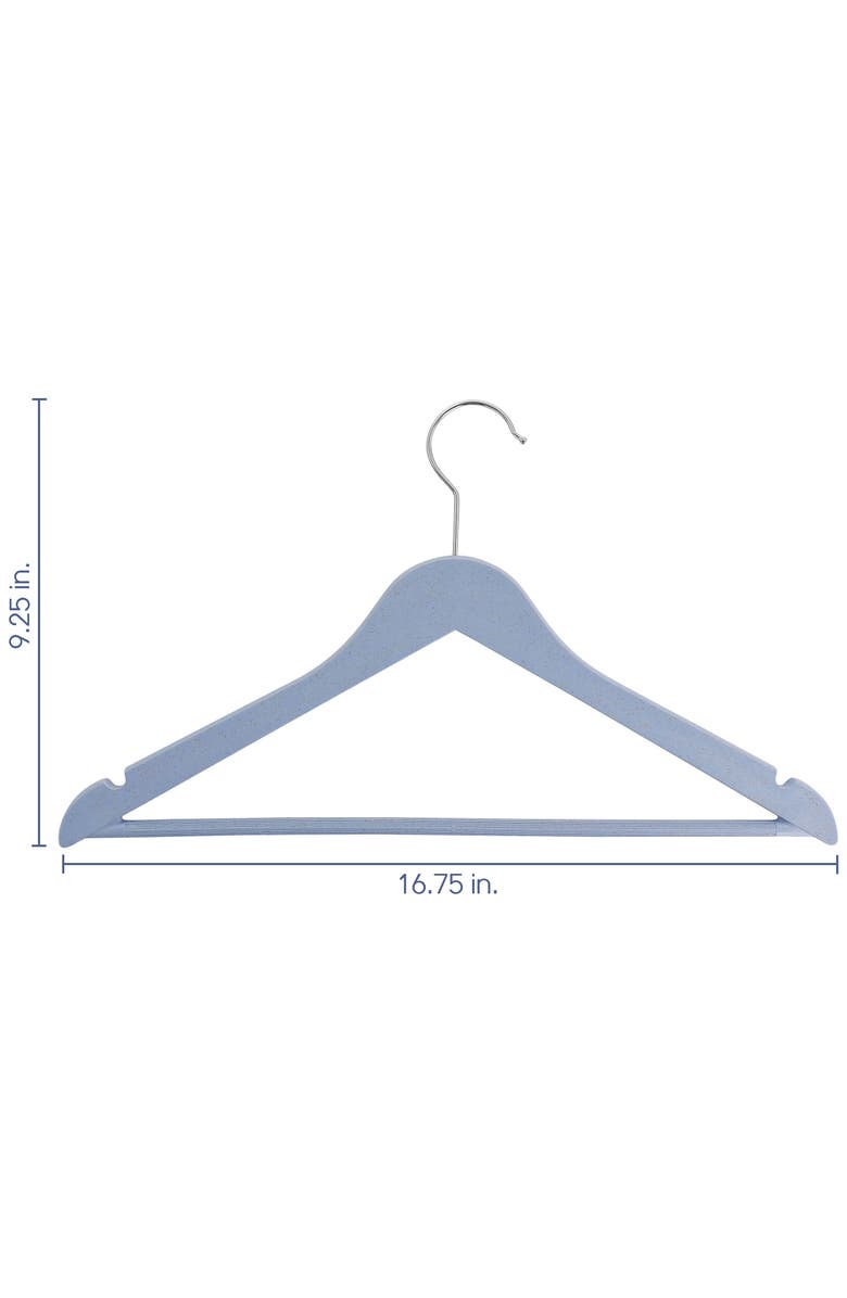 Elama Home 20 Piece Eco Friendly Coat Hangers, Alternate, color, Blue