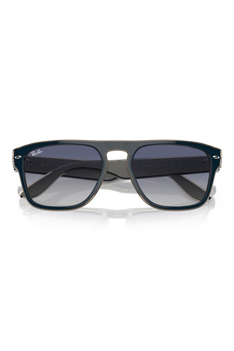 57mm Gradient Square Sunglasses, Alternate, color, GREY GRADIENT