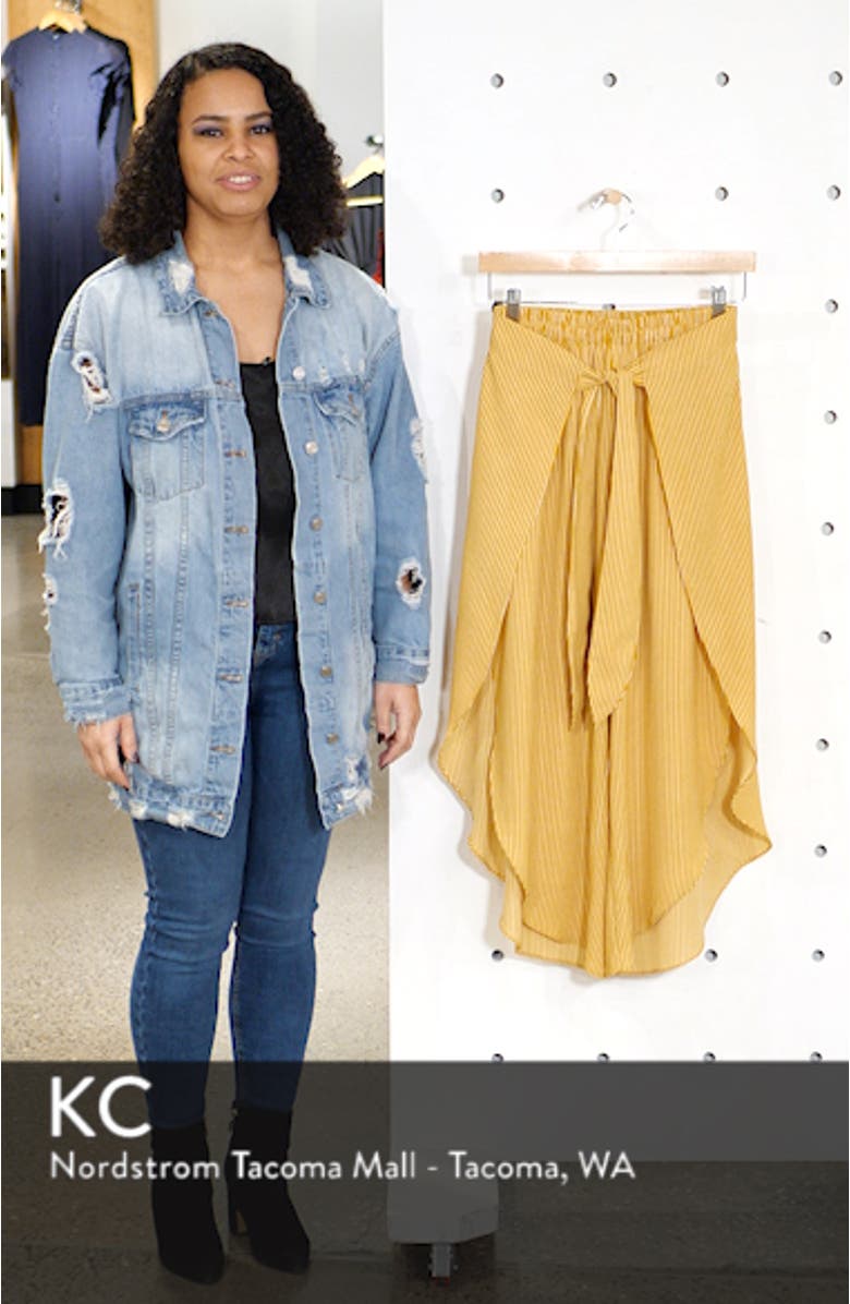 Tie Front Layered Wide Leg Pants, sales video thumbnail