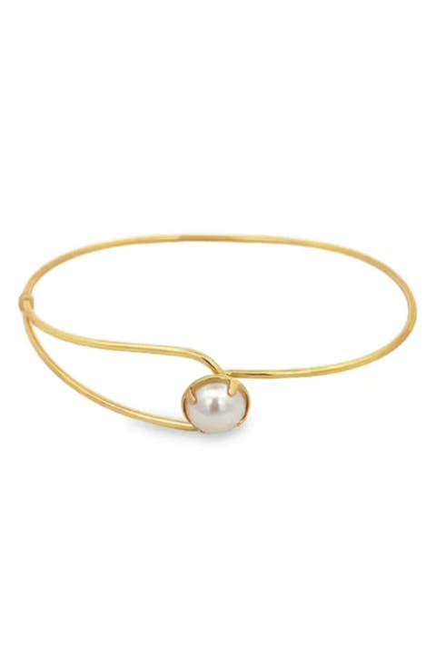 Faux Pearl Buckle Bracelet