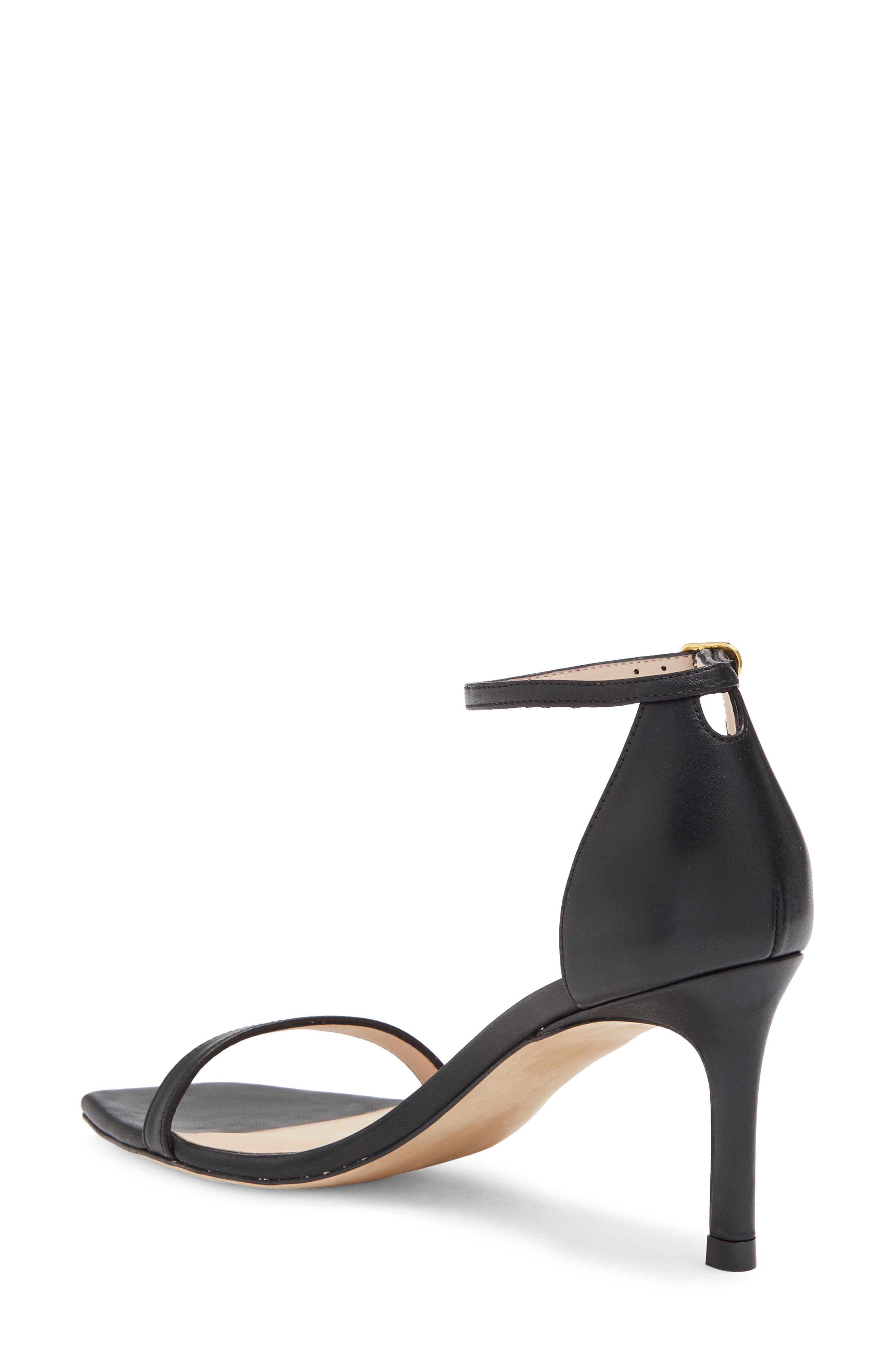 Stuart Weitzman Amelina Ankle Strap Sandal, Alternate, color, Black