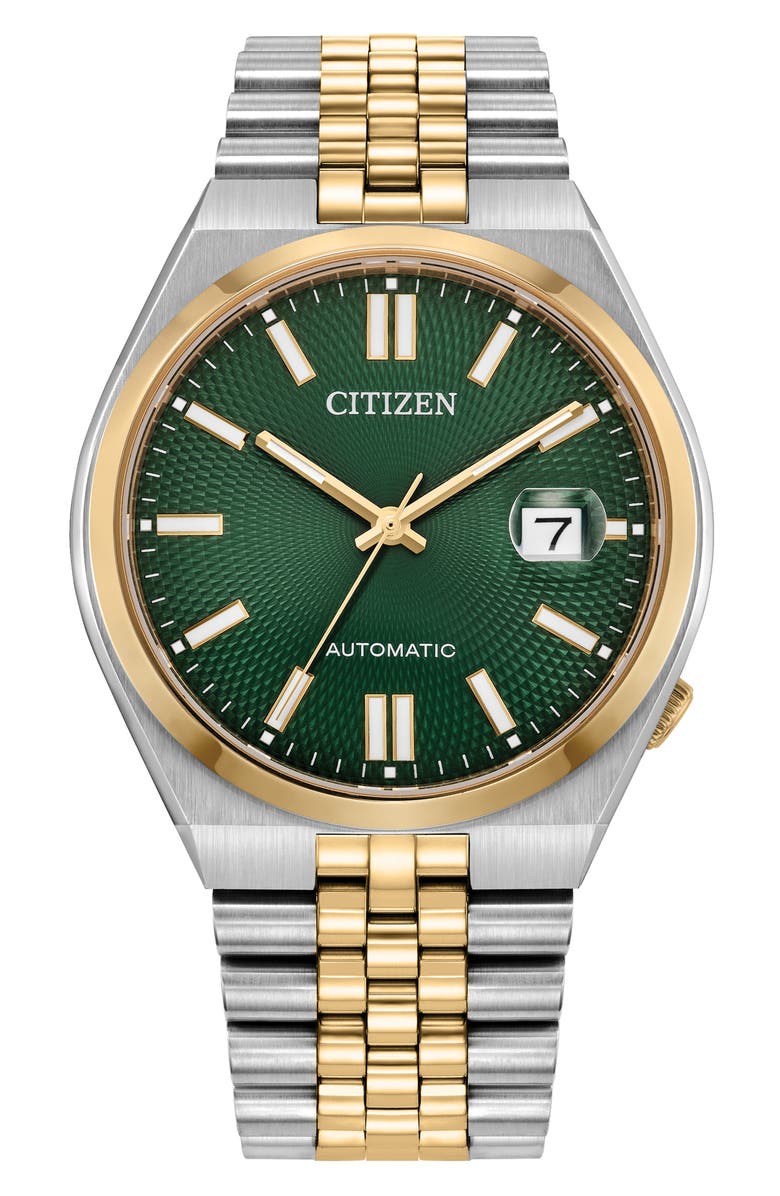 Citizen TSUYOSA 60 Two-Tone Automatic Bracelet Watch, 40mm, Main, color, Two-Tone