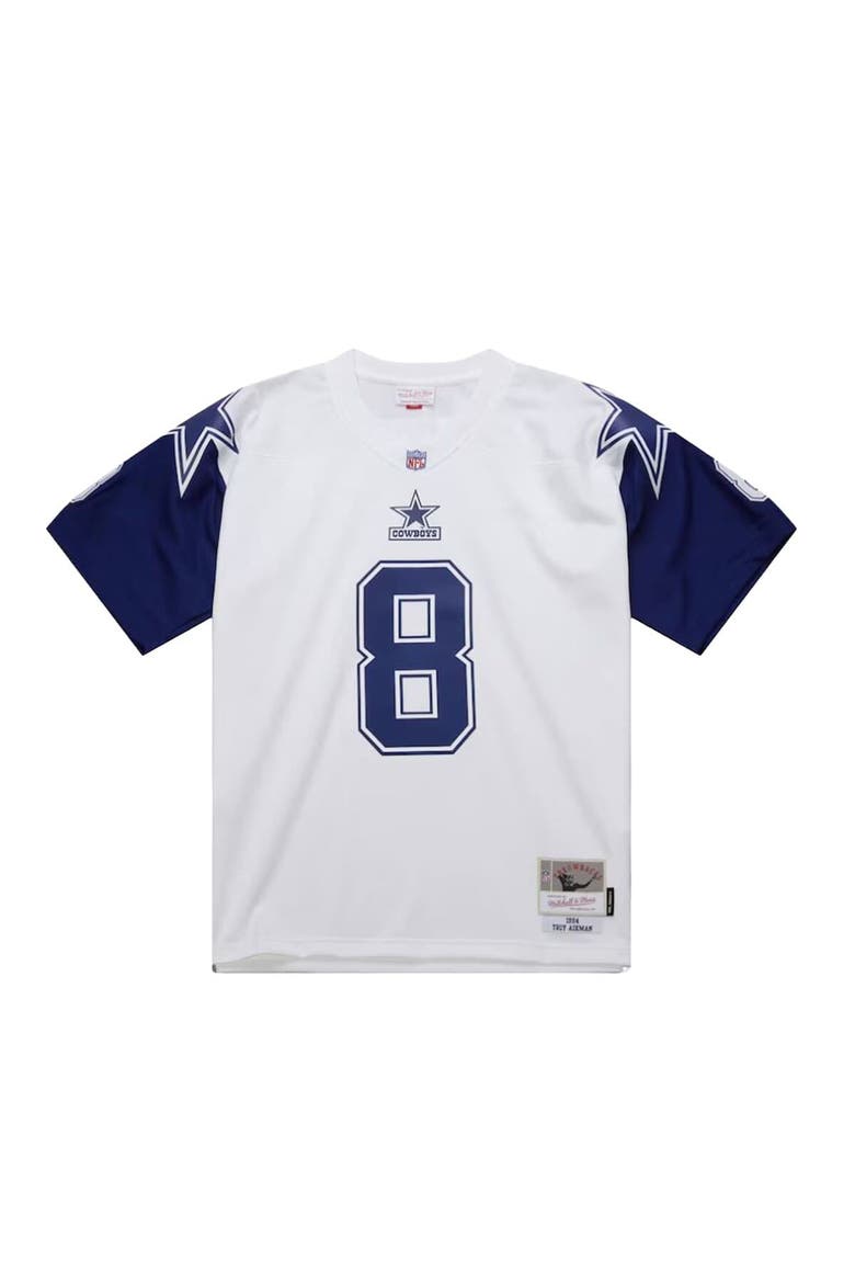 Men's Mitchell & Ness Troy Aikman White Dallas Cowboys 1994 Alternate Legacy Replica Jersey, Main, color, White