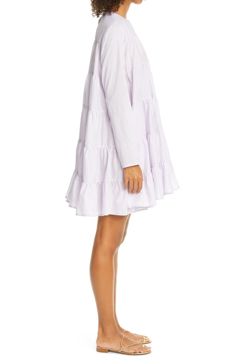 Soliman Tiered Long Sleeve Dress, Alternate, color, LAVENDER