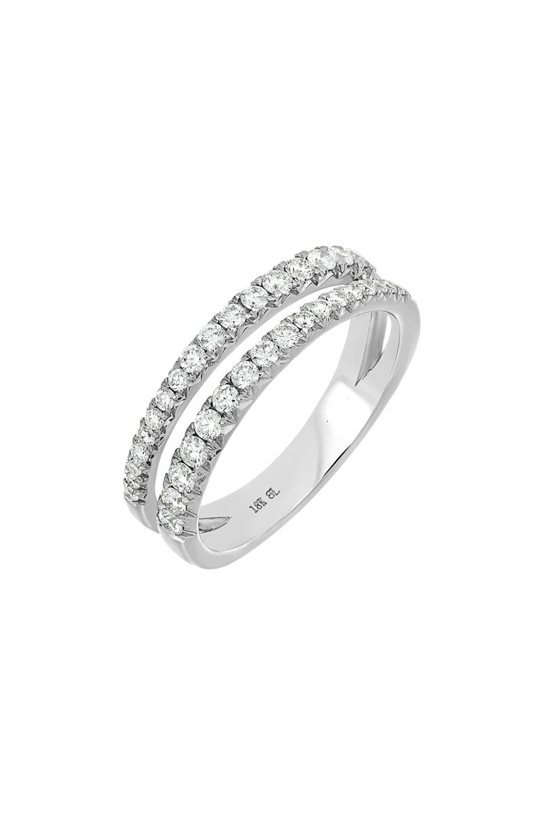 Graduated Diamond Stack Ring (Nordstrom Exclusive), Main, color, 18K WHITE GOLD